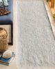 White Color Entryway Decor Shaggy Rug - MPV 01 (60x180cm) - الصورة 5