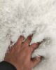 Elegant entryway decor shaggy rug MPV-01 in white color, 170x240cm, soft and plush by Ramsha Home.