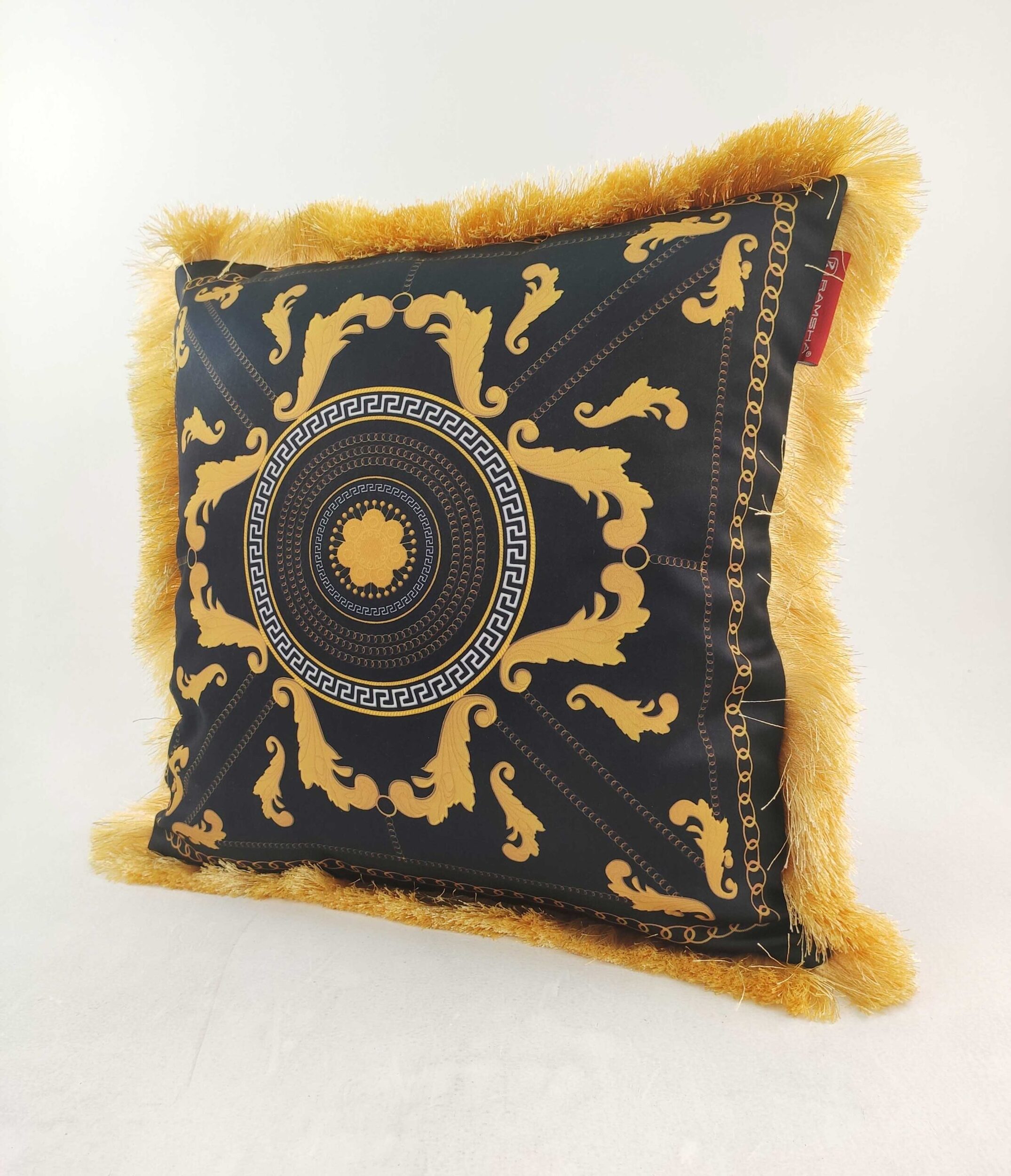 IMG_20220210_124104-scaled-1.jpg Multi-Color Digital Printed Polyester Cushion with Lace for Couch, Sofa, Bed- CS 067 (45x45cm) - الصورة 2