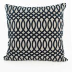 Blue & White Color Embroidery Cotton Cushion with Filler for Bedroom, Couch, and Car - CS 118 (45x45cm)