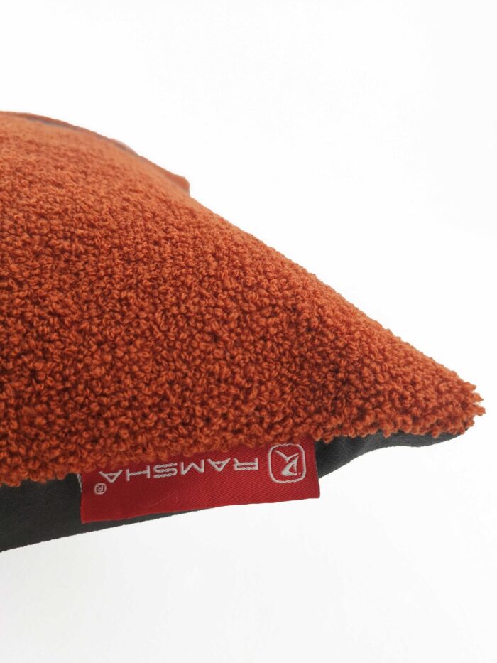 ⁦Rust Cotton Cushion Cover with Filler and Embroidery for Hallway, Bed, and Sofa - CS 121 (45x45cm)⁩ - الصورة ⁦5⁩