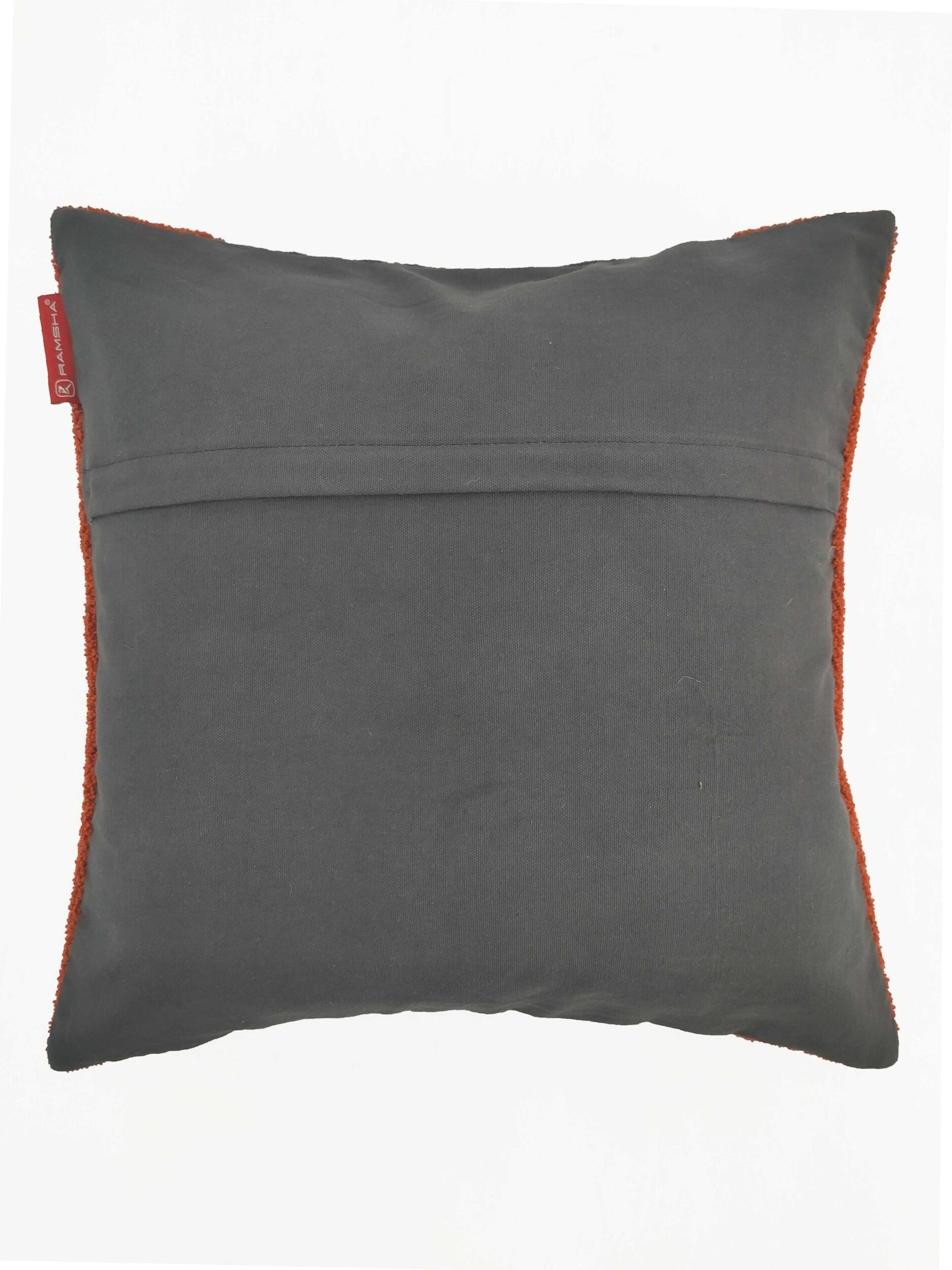 IMG_20220210_130655-scaled-1.jpg Rust Cotton Cushion Cover with Filler and Embroidery for Hallway, Bed, and Sofa - CS 121 (45x45cm) - الصورة 4