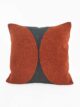 Rust Cotton Cushion Cover with Filler and Embroidery for Hallway, Bed, and Sofa - CS 121 (45x45cm)
