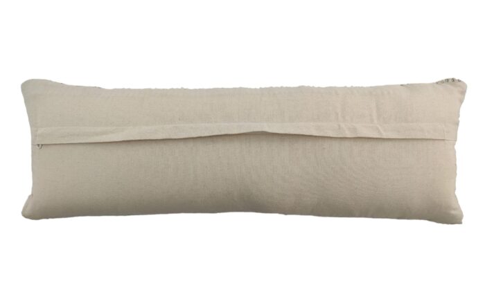⁦Natural & Black Handmade Cotton and Wool Woven Cushion Cover - CS 050 (30x90cm)⁩ - الصورة ⁦4⁩