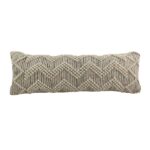 Natural & Black Color Handmade Cotton-Wool Cushion - CS 046 (30x90cm)