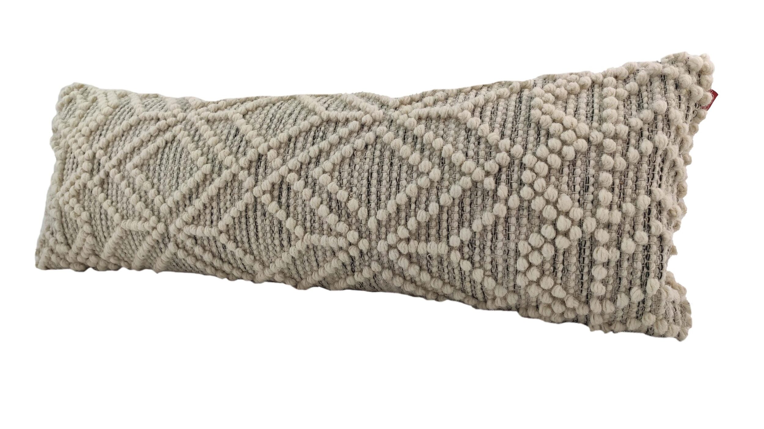 IMG_20220210_162454-scaled-1.jpg Natural and Black Handmade Cotton and Wool Woven Cushion for Home Decor - CS 051 (30x90cm) - الصورة 2