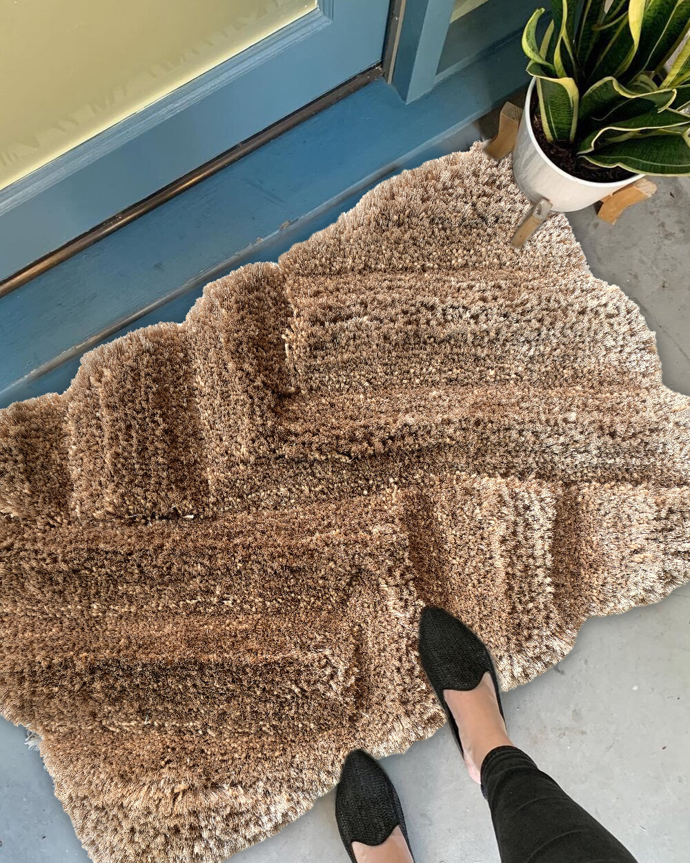 IMG_20220215_111122.jpg Beige Indoor and Outdoor Fluffy Doormat - MP3D 09 (50x80cm) - الصورة 2