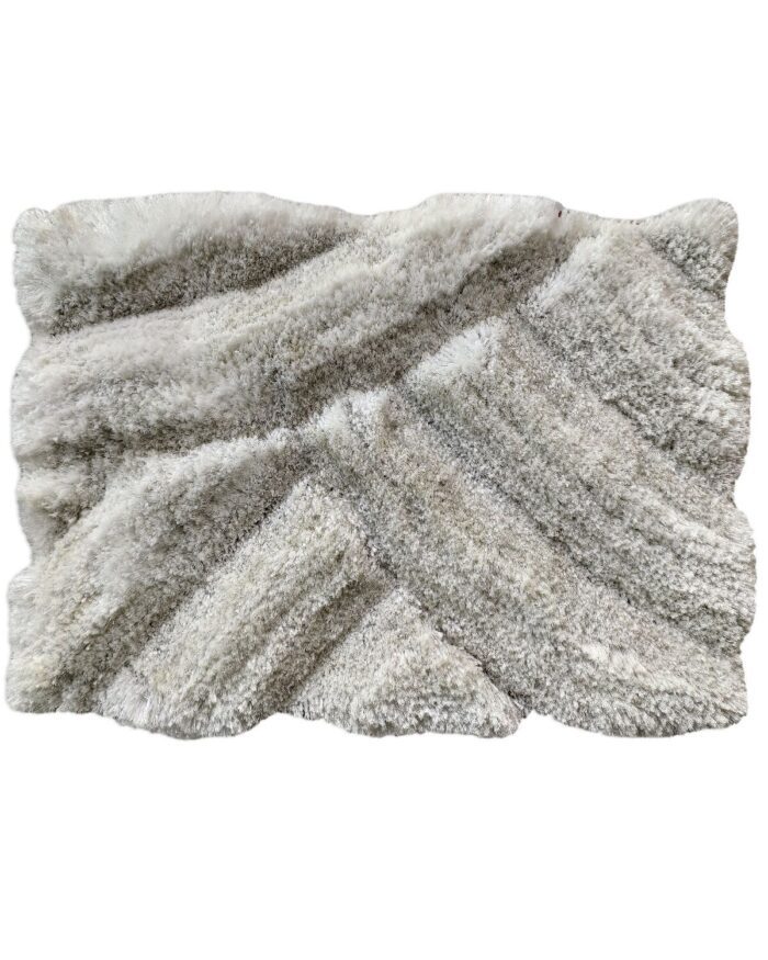 ⁦White Polyester, Micron & Cotton Doormat for Entryway, Bedroom, Kitchen - MP3D 01 (50x80cm)⁩ - الصورة ⁦1⁩