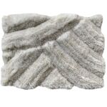 White Polyester, Micron & Cotton Doormat for Entryway, Bedroom, Kitchen - MP3D 01 (50x80cm)