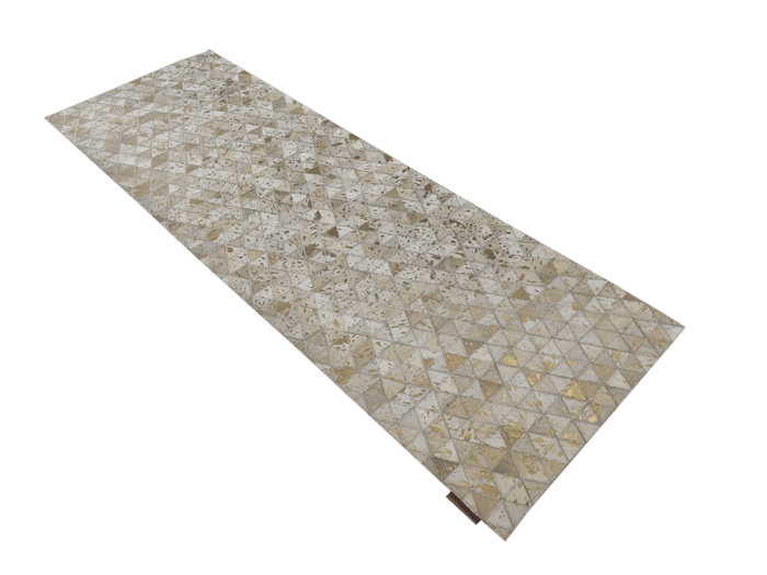 ⁦Adorable Grey Color Playroom Leather Rug - LR 006 (80x200cm)⁩ - الصورة ⁦3⁩