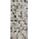 Amazing Bedroom & Hallway Grey Color Leather Rug - LR 007 (60x180cm)