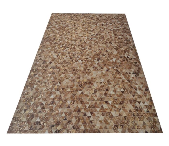 Beautiful Decorative Guest Room Tan Color Leather & Wool Rug - LR 006 (170x240cm) - Image 2