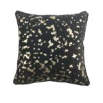 Black and Gold Velvet Cushion Cover for Sofa, Couch, and Bed - CS 127 (45x45cm)