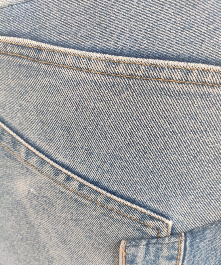 IMG_20220316_121007.jpg Blue Cotton Denim Pouf for Kids Room - PF 038 (50x50x30cm) - الصورة 3