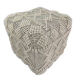 Natural Color Woven Area Pouf for Floor - PF 013 (40x40x40cm)