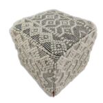 Natural Color Floor Drawing Room Woven Pouf - PF 016 (40x40x40cm)