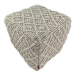 Natural Color Woven Area Pouf for Floor - PF 014 (40x40x40cm)