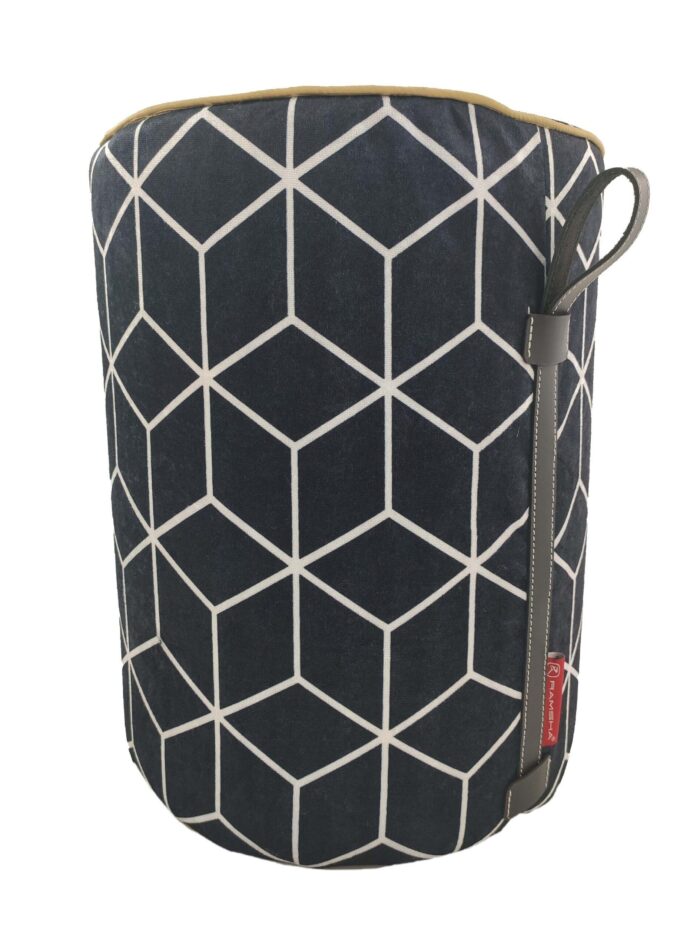 Black and White Color Modern Area Decor Pouf - PF 028 (40x40x50cm) - Image 1