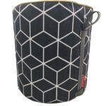 Black & White Modern Pouf - PF 028 (40x40x40cm)