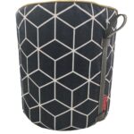 Black & White Modern Pouf - PF 028 (40x40x40cm)