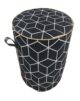 Black and White Color Modern Area Decor Pouf - PF 028 (40x40x50cm) - Image 2