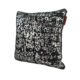 Black and Silver Velvet Cushion Cover for Floor Cushion and Bedroom - CS 128 (45x45cm) - Image 2