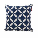 Blue and White Polyester Cushion Cover for Playroom and Living Room - CS 114 (45x45cm)