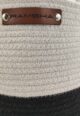 White and Black Handmade Cotton Basket with Handle for Kids Toy Storage - BS 006 (25x25cm) - Image 2