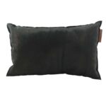 Black Color Leather Cushion with Filler for Couch - CS 091 (30x50cm)