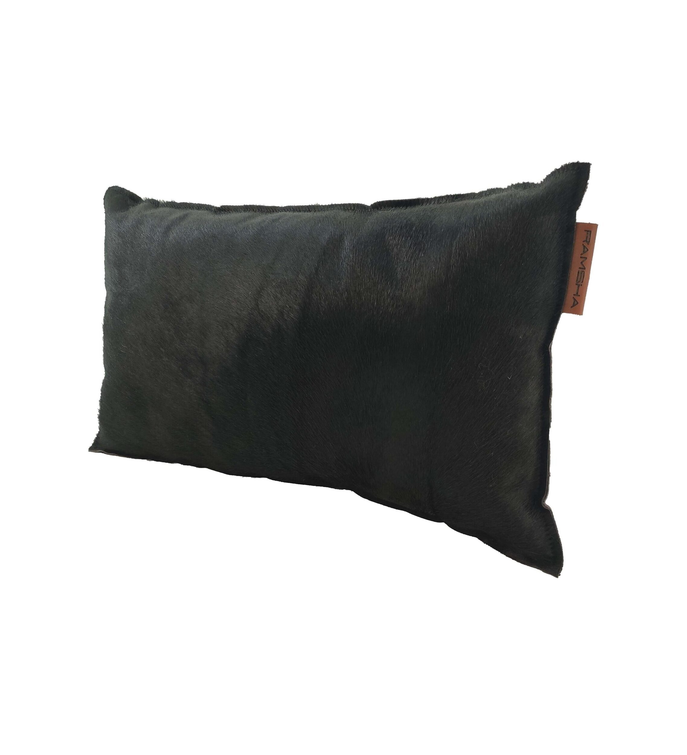 IMG_20220317_152854-scaled-1.jpg Black Color Leather Cushion with Filler for Couch - CS 091 (30x50cm) - الصورة 2