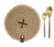 Natural and Silver Color Modern Jute Placemat - PM 012 - الصورة 2