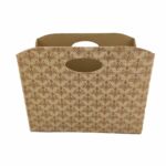 Amazing Beige & Gold Handmade Polyester Basket - BK 004 (35x20x27cm)