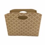 Amazing Beige & Gold Handmade Polyester Basket - BK 004 (35x20x27cm)
