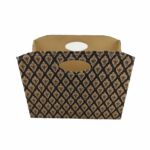 Stunning Black & Gold Polyester Basket - BK 008 (35x20x27cm)