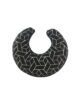 Black & Gold Moon Shape Poly Velvet Cushion Cover with Filler for Home Decor - CS 110 (45x45cm) - الصورة 2