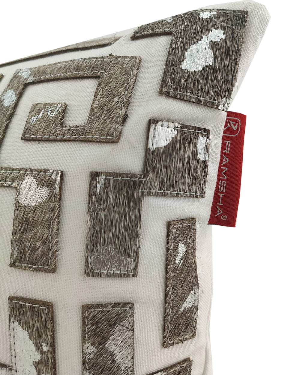 IMG_20220322_125059.jpg Home Decor Soft White Leather Cushion - CS 106 (30x50cm) - الصورة 3