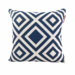 Blue and White Polyester Cushion Cover for Playroom and Living Room - CS 116 (45x45cm)