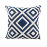 Blue and White Polyester Cushion Cover for Playroom and Living Room - CS 116 (45x45cm)