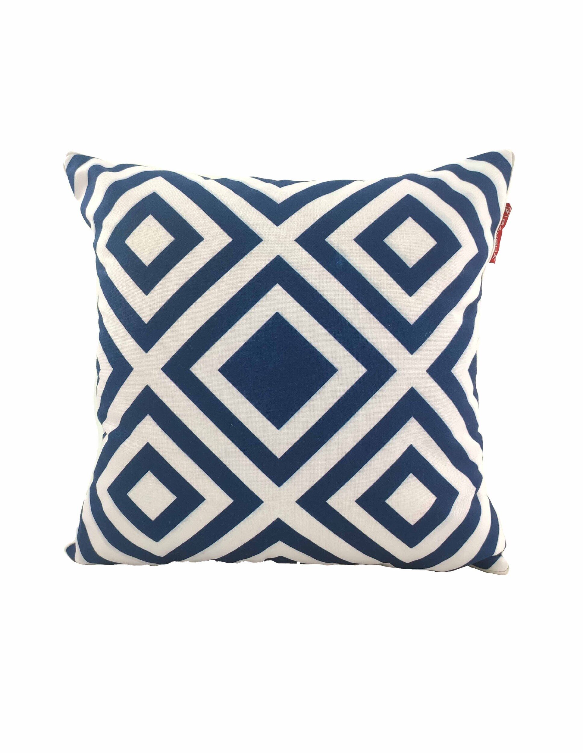IMG_20220322_131547 Blue and White Polyester Cushion Cover for Playroom and Living Room - CS 116 (45x45cm) - الصورة 1