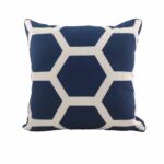 Blue and White Polyester Cushion Cover for Playroom and Living Room - CS 113 (45x45cm)