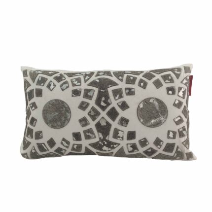 White Decorative Modern Farmhouse Leather Cushion - CS 105 (30x50cm)