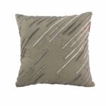 Olive Green Color Leather Cushion with Filler for Car, Cafe, and Sofa - CS 109 (45x45cm)