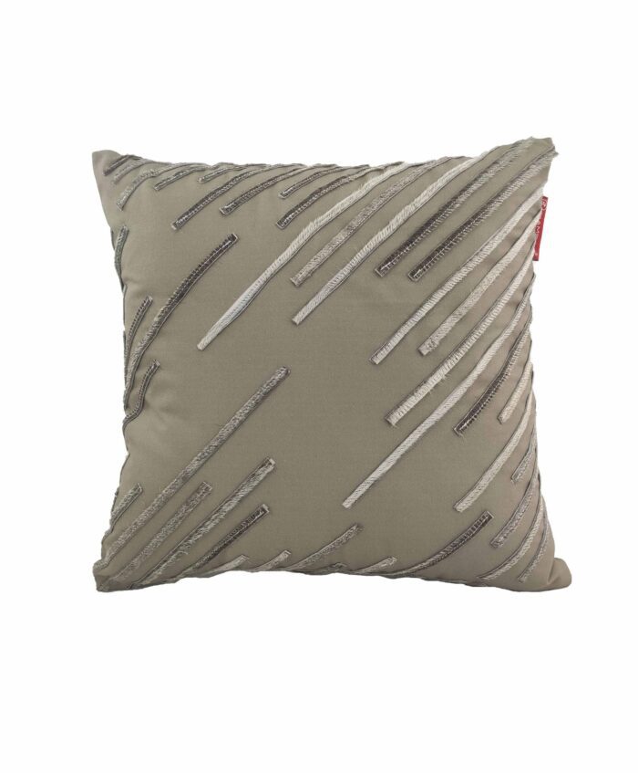 ⁦Olive Green Color Leather Cushion with Filler for Car, Cafe, and Sofa - CS 109 (45x45cm)⁩ - الصورة ⁦1⁩