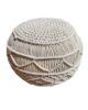 Cream Color Decorative Area Pouf for Playroom- PF 064 (40x40x40cm)