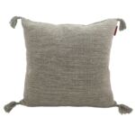 Grey Cotton Cushion with Filler for Window Seat, Bed, and Floor - CS 157 (60x60cm)