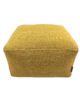 Yellow Color Bedroom Decor Cotton Pouf - PF 069 (50x50x30cm) - Image 2
