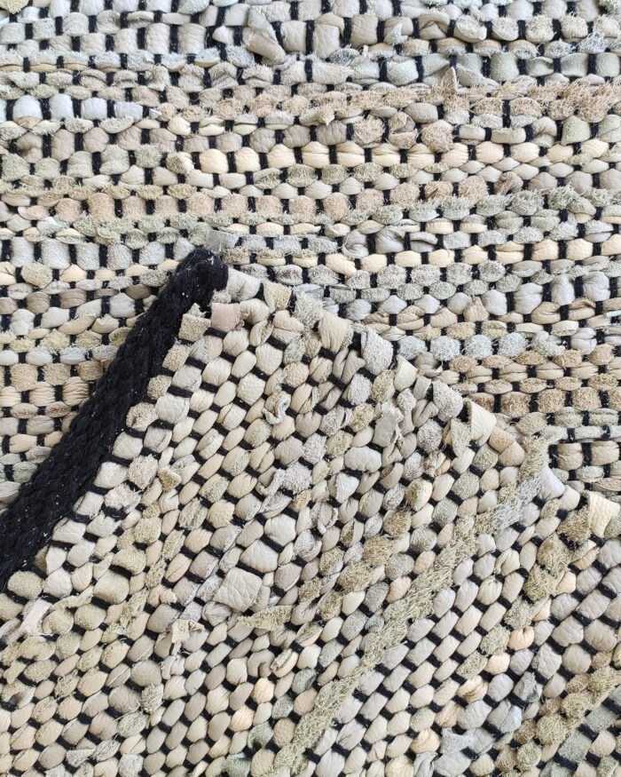 Multi Color Leather Area Woven Rug - WR 012 (170x240cm) - Image 4
