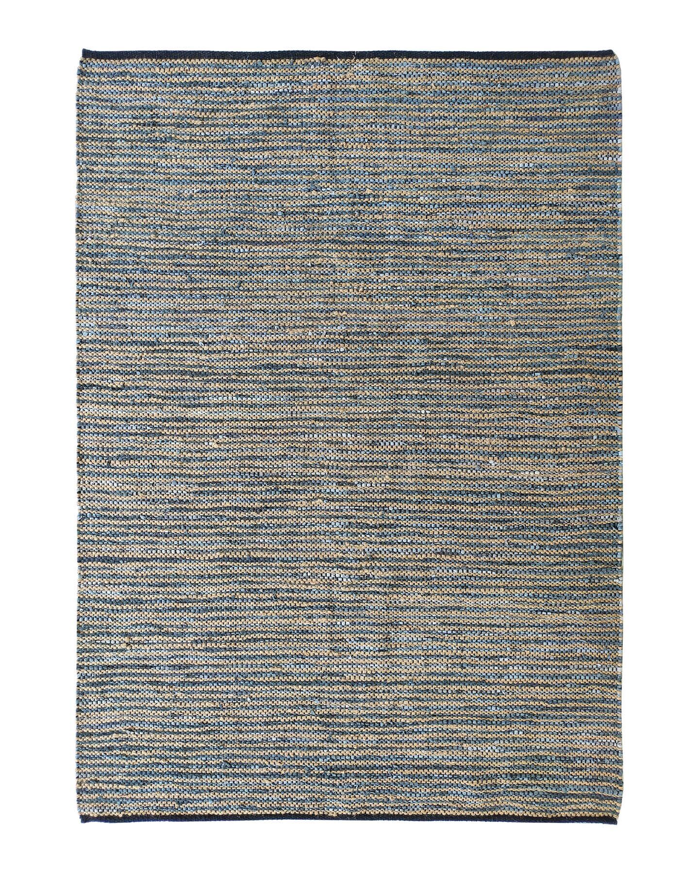 Multi Color Jute & Leather Woven Rug WR 015 (200x300cm) by Ramsha Home Multi Color Jute & Leather Woven Rug - WR 015 (200x300cm)