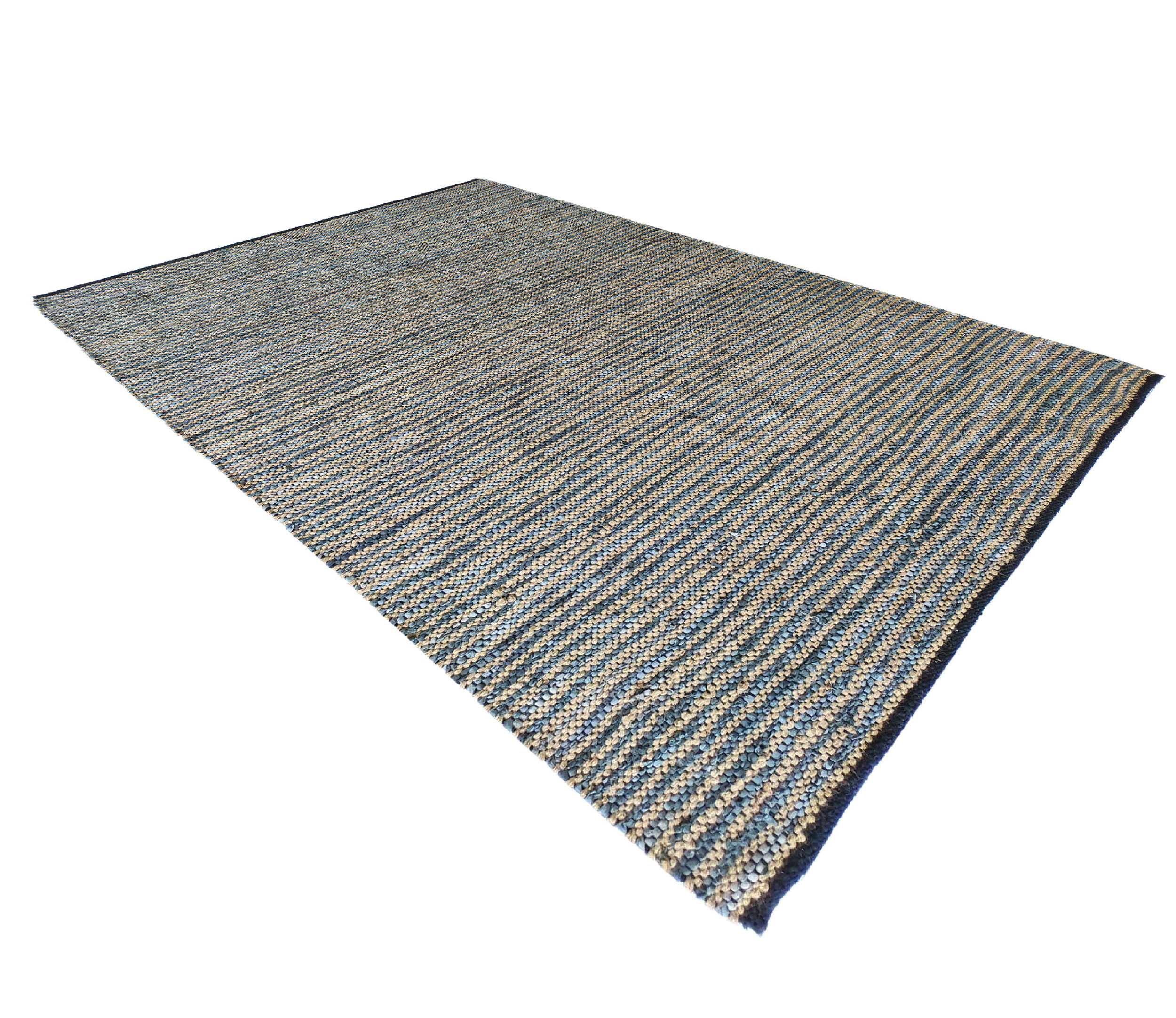 IMG_20220706_115515.jpg Multi Color Jute & Leather Woven Rug - WR 015 (170x240cm) - الصورة 3