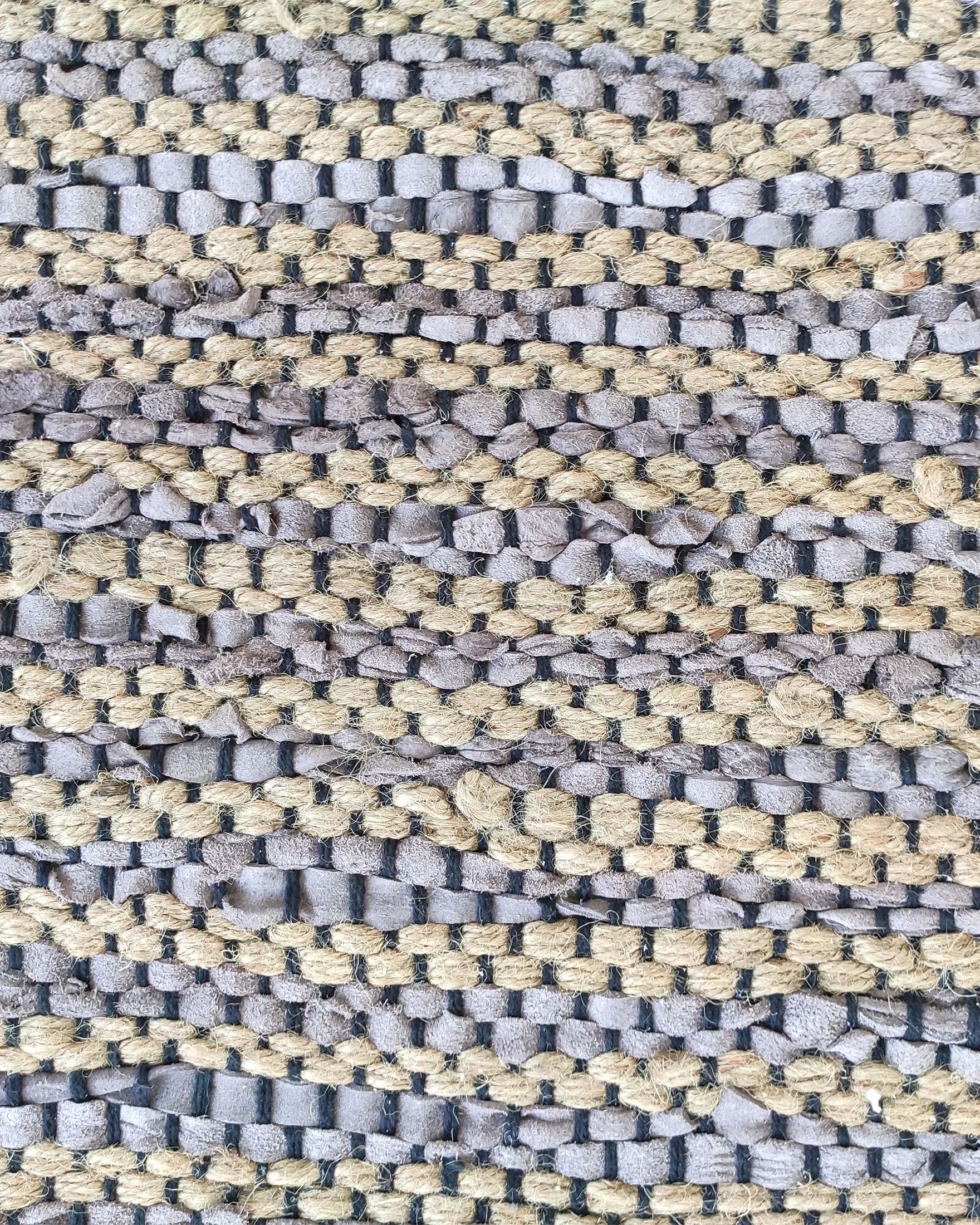 IMG_20220706_1212010-1.jpg Multi Color Jute & Leather Woven Rug - WR 016 (200x300cm) - Image 4
